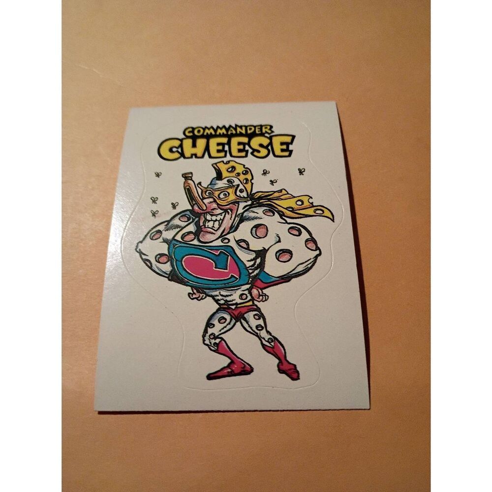1983 General Mills Zero Hero Trading Card Sticker Vintage #54 Commander Cheese